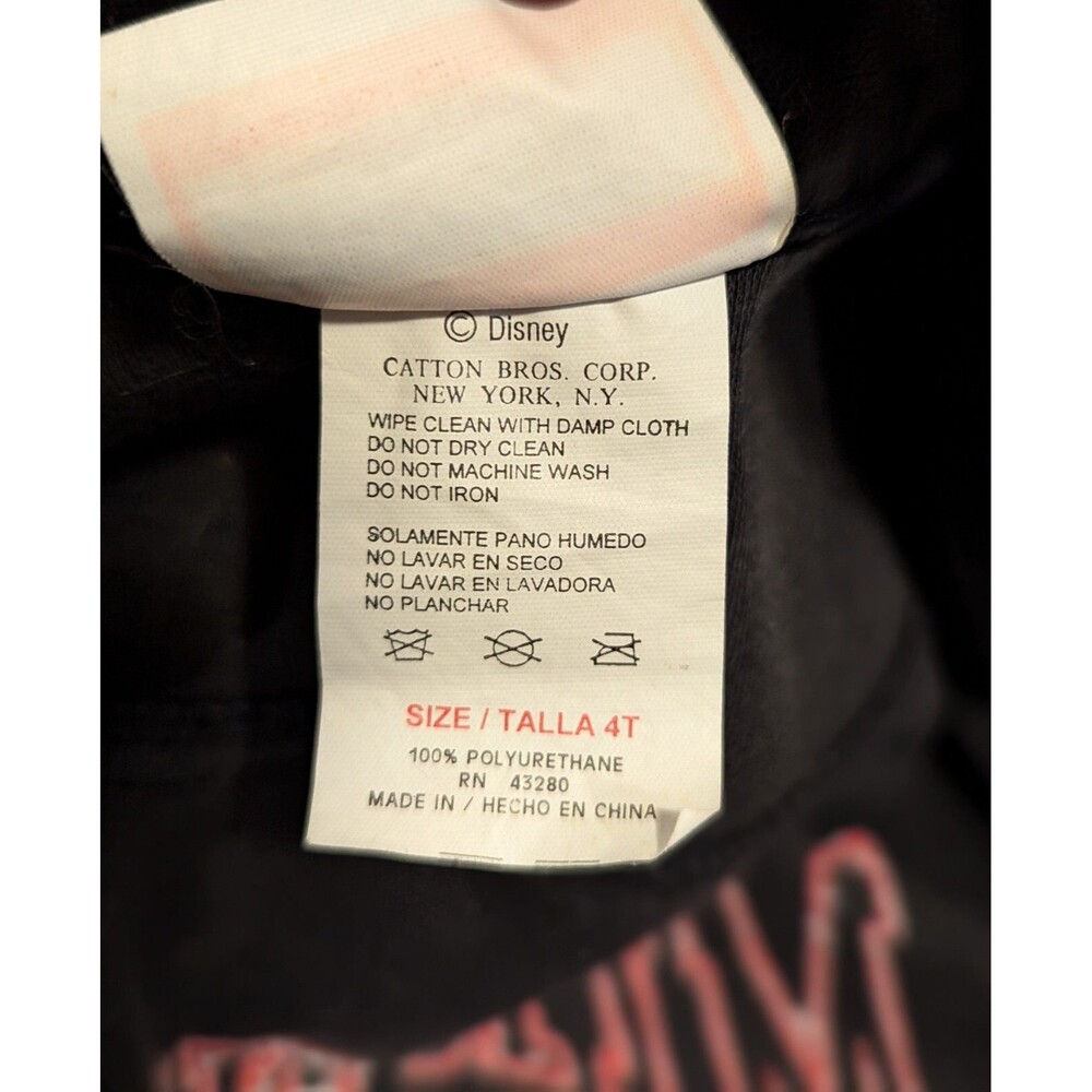 Disney Minnie Mouse Black Biker Jacket "Born to Ride" Faux Leather Kids Size 4T - Picture 6 of 16
